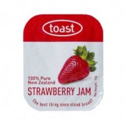 Picture of SINGLE TRAY TOAST STRAWBERRY JAM 48 PIECES X 15G